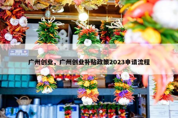 广州创业，广州创业补贴政策2023申请流程