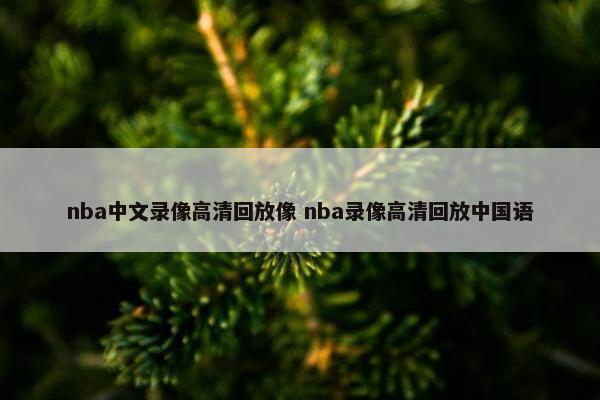 nba中文录像高清回放像 nba录像高清回放中国语