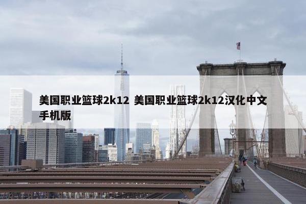 美国职业篮球2k12 美国职业篮球2k12汉化中文手机版