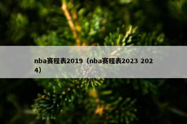 nba赛程表2019（nba赛程表2023 2024）